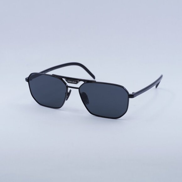 🕶️ New Prada PR58YS 1AB5S0 Sunglasses - Black Frame, Dark Grey Lenses - Picture 3 of 11